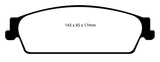 EBC 09-14 Cadillac Escalade 6.0 Hybrid Yellowstuff Rear Brake Pads EBC Brake Pads - Performance  AXOPROS