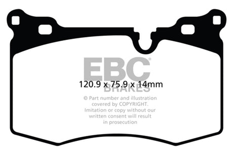 EBC 09-14 Mini Hardtop 1.6 Turbo J.C Works Redstuff Front Brake Pads EBC Brake Pads - Performance  AXOPROS