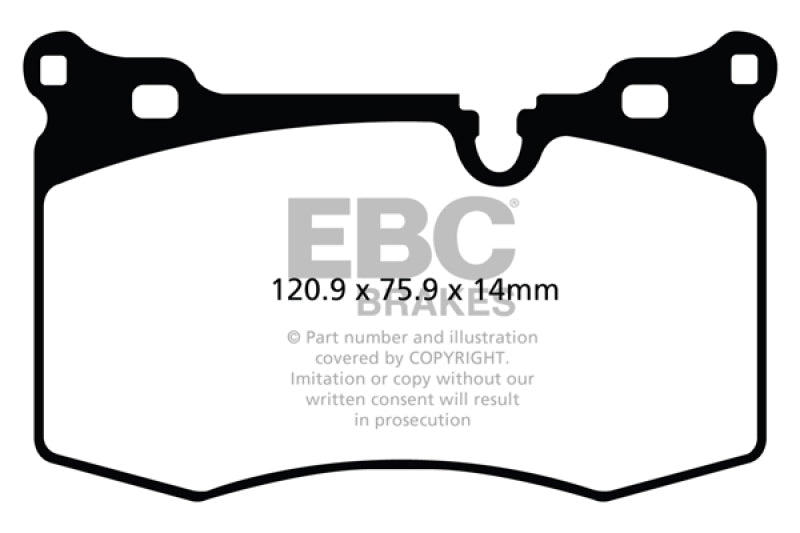 EBC 09-14 Mini Hardtop 1.6 Turbo J.C Works Yellowstuff Front Brake Pads EBC Brake Pads - Performance  AXOPROS