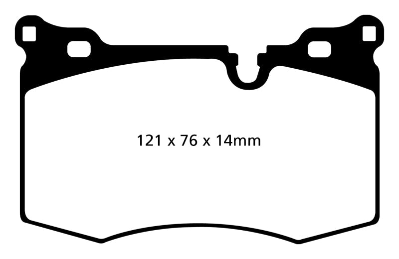 EBC 09-14 Mini Hardtop 1.6 Turbo J.C Works Yellowstuff Front Brake Pads EBC Brake Pads - Performance  AXOPROS