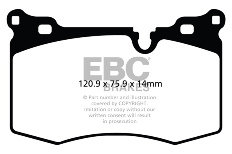 EBC 09-14 Mini Hardtop 1.6 Turbo J.C Works Yellowstuff Front Brake Pads EBC Brake Pads - Performance  AXOPROS