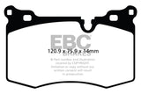 EBC 09-14 Mini Hardtop 1.6 Turbo J.C Works Yellowstuff Front Brake Pads EBC Brake Pads - Performance  AXOPROS