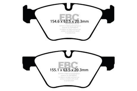 EBC 09+ BMW Z4 3.0 (E89) Redstuff Front Brake Pads EBC Brake Pads - Performance  AXOPROS