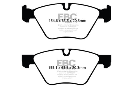 EBC 09+ BMW Z4 3.0 (E89) Redstuff Front Brake Pads EBC Brake Pads - Performance  AXOPROS