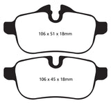 EBC 09+ BMW Z4 3.0 (E89) Yellowstuff Rear Brake Pads EBC Brake Pads - Performance  AXOPROS