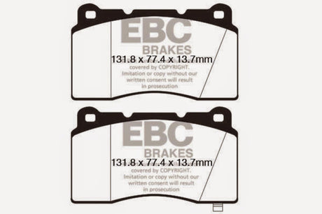 EBC 09+ Hyundai Genesis Coupe 2.0 Turbo (Brembo) Bluestuff Front Brake Pads EBC Brake Pads - Racing  AXOPROS