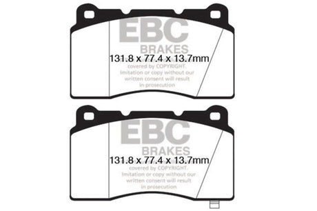 EBC 09+ Hyundai Genesis Coupe 2.0 Turbo (Brembo) Redstuff Front Brake Pads EBC Brake Pads - Performance  AXOPROS