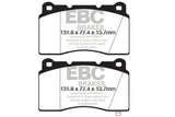 EBC 09+ Hyundai Genesis Coupe 2.0 Turbo (Brembo) Yellowstuff Front Brake Pads EBC Brake Pads - Performance  AXOPROS