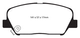 EBC 09+ Hyundai Genesis Coupe 2.0 Turbo Redstuff Front Brake Pads EBC Brake Pads - Performance  AXOPROS