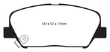 EBC 09+ Hyundai Genesis Coupe 2.0 Turbo Redstuff Front Brake Pads EBC Brake Pads - Performance  AXOPROS