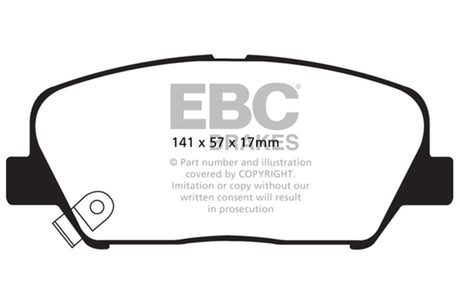 EBC 09+ Hyundai Genesis Coupe 2.0 Turbo Yellowstuff Front Brake Pads EBC Brake Pads - Performance  AXOPROS