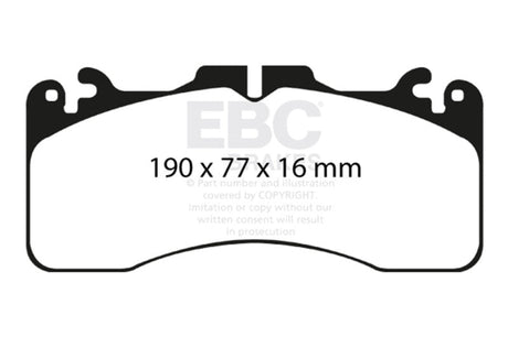 EBC 09+ Lexus LS460 4.6 Sport Redstuff Front Brake Pads EBC Brake Pads - Performance  AXOPROS