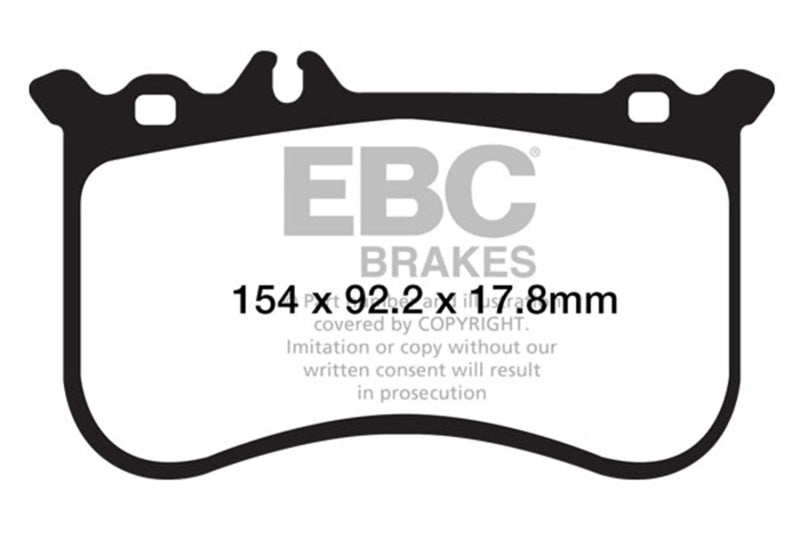 EBC 10-11 Mercedes-Benz CL550 5.5 AMG Sport Pkg Redstuff Front Brake Pads EBC Brake Pads - Performance  AXOPROS