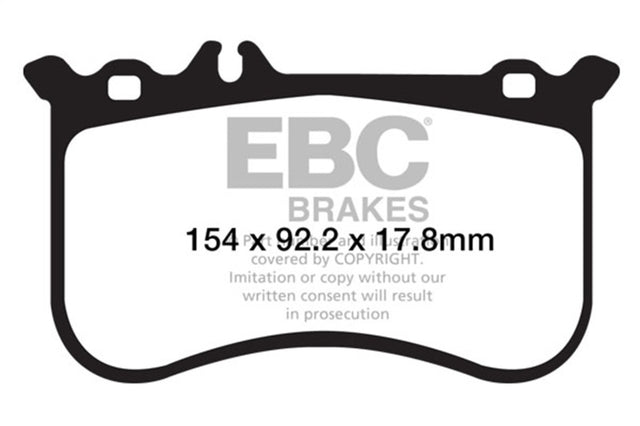 EBC 10-11 Mercedes-Benz CL550 5.5 AMG Sport Pkg Redstuff Front Brake Pads EBC Brake Pads - Performance  AXOPROS
