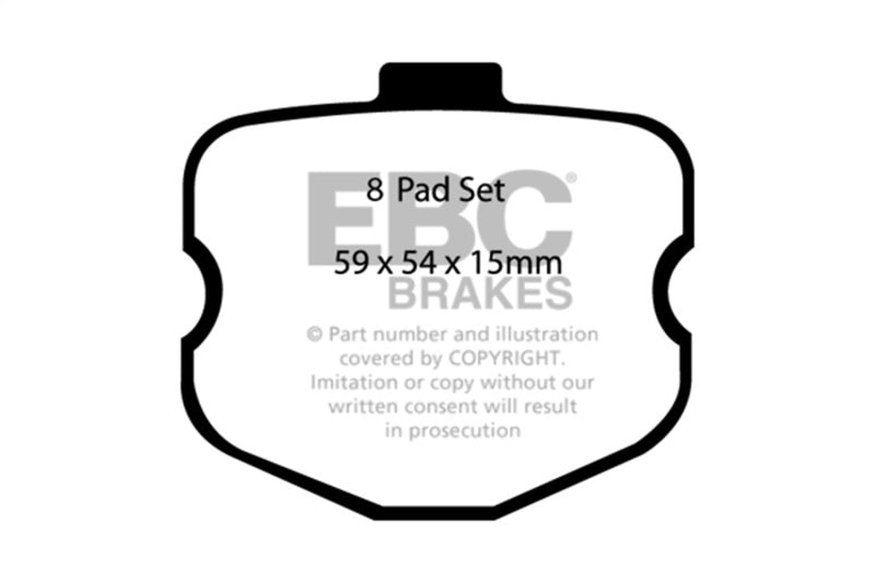 EBC 10-13 Chevrolet Corvette (C6) 6.2 Grand Sport Redstuff Rear Brake Pads EBC Brake Pads - Performance  AXOPROS