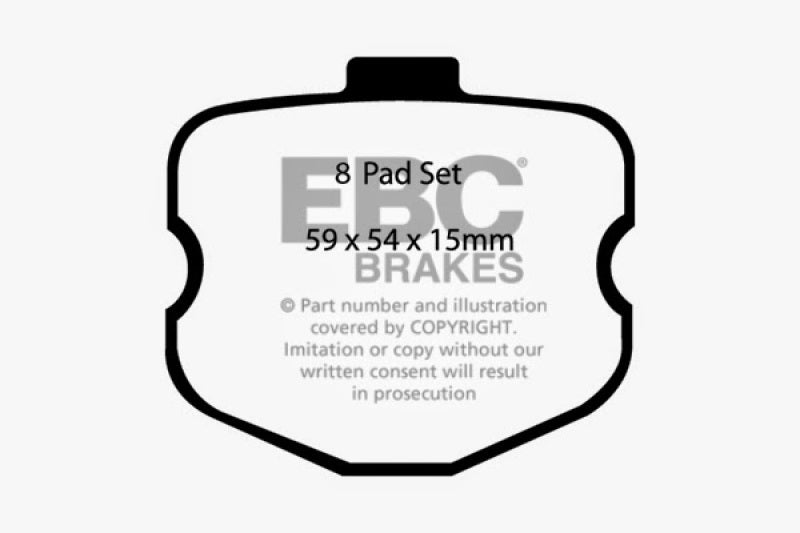 EBC 10-13 Chevrolet Corvette (C6) 6.2 Grand Sport Redstuff Rear Brake Pads EBC Brake Pads - Performance  AXOPROS