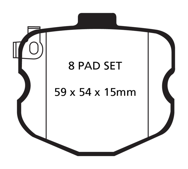 EBC 10-13 Chevrolet Corvette (C6) 6.2 Grand Sport Redstuff Rear Brake Pads EBC Brake Pads - Performance  AXOPROS