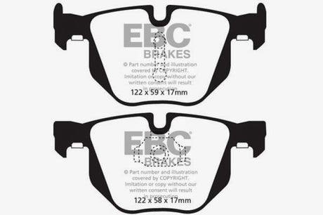 EBC 10-14 BMW X5 3.0 Turbo (35) Redstuff Rear Brake Pads EBC Brake Pads - Performance  AXOPROS