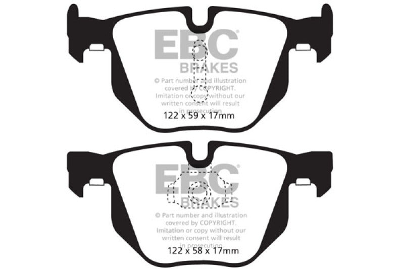 EBC 10-14 BMW X5 3.0 Turbo (35) Yellowstuff Rear Brake Pads EBC Brake Pads - Performance  AXOPROS