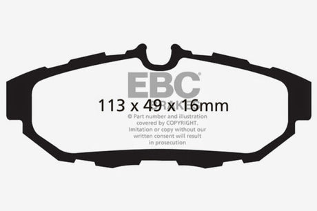 EBC 10-14 Ford Mustang 3.7 Yellowstuff Rear Brake Pads EBC Brake Pads - Performance  AXOPROS
