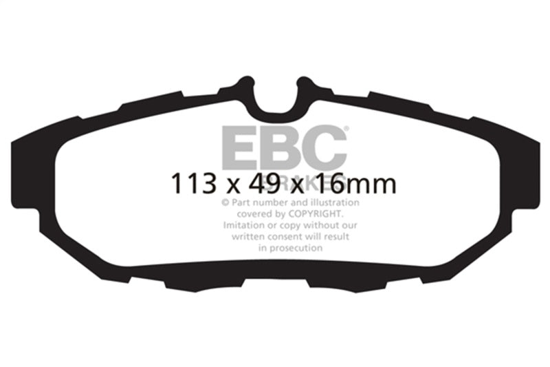 EBC 10-14 Ford Mustang 3.7 Yellowstuff Rear Brake Pads EBC Brake Pads - Performance  AXOPROS