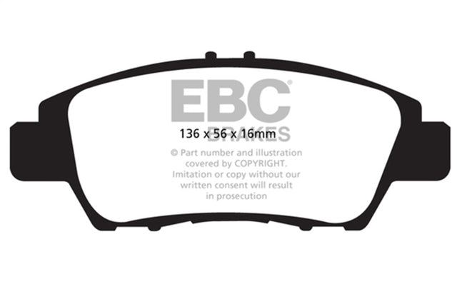 EBC 10-15 Honda CR-Z 1.5LL Hybrid Redstuff Front Brake Pads EBC Brake Pads - Performance  AXOPROS