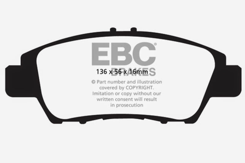 EBC 10-15 Honda CR-Z Yellowstuff Front Brake Pads EBC Brake Pads - Performance  AXOPROS