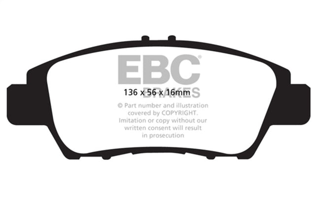 EBC 10-15 Honda CR-Z Yellowstuff Front Brake Pads EBC Brake Pads - Performance  AXOPROS