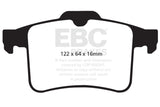 EBC 10-15 Jaguar XF 5.0 Supercharged (470) Redstuff Rear Brake Pads EBC Brake Pads - Performance  AXOPROS