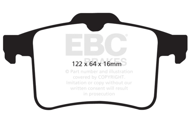 EBC 10-15 Jaguar XF 5.0 Supercharged (470) Yellowstuff Rear Brake Pads EBC Brake Pads - Performance  AXOPROS
