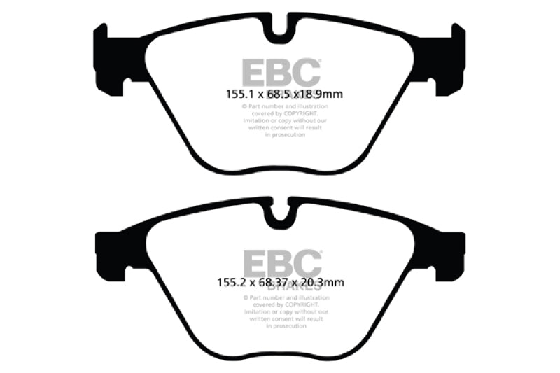 EBC 10+ BMW 535i 3.0 Turbo (F10) Redstuff Front Brake Pads EBC Brake Pads - Performance  AXOPROS