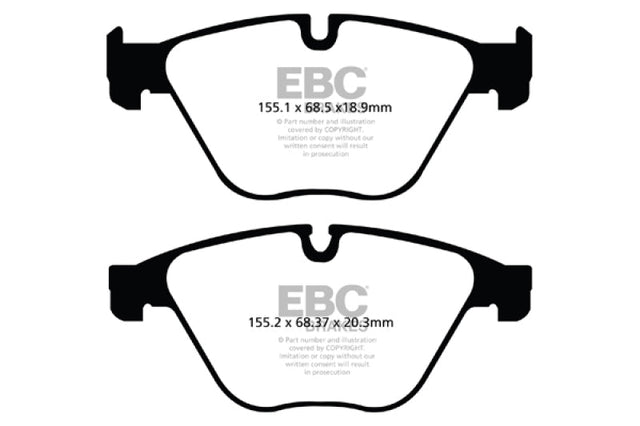EBC 10+ BMW 535i 3.0 Turbo (F10) Redstuff Front Brake Pads EBC Brake Pads - Performance  AXOPROS