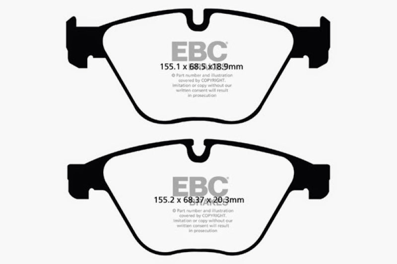 EBC 10+ BMW 535i 3.0 Turbo (F10) Yellowstuff Front Brake Pads EBC Brake Pads - Performance  AXOPROS