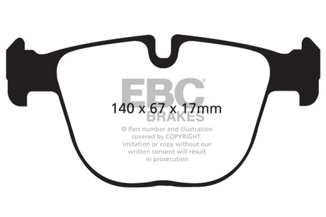 EBC 10+ BMW X5M 4.4 Twin Turbo Redstuff Rear Brake Pads EBC Brake Pads - Performance  AXOPROS