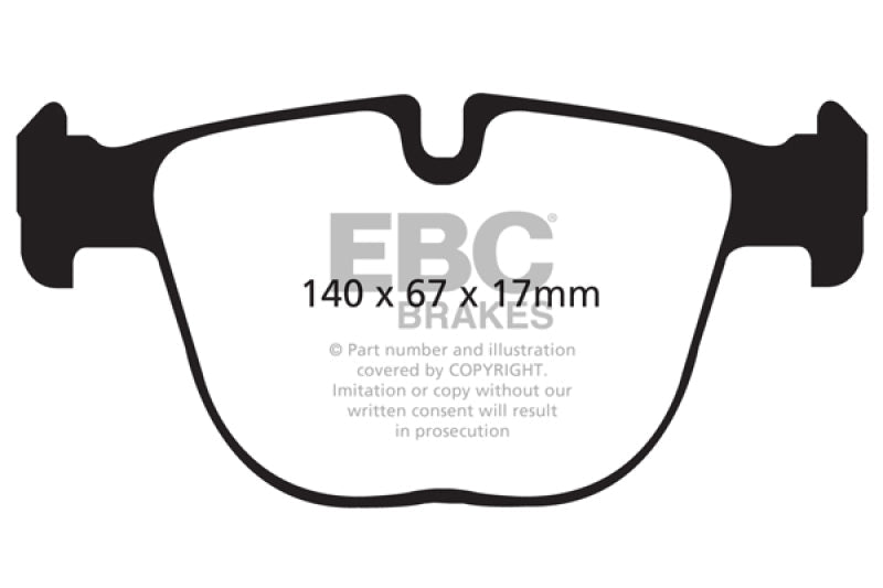 EBC 10+ BMW X5M 4.4 Twin Turbo Yellowstuff Rear Brake Pads EBC Brake Pads - Performance  AXOPROS