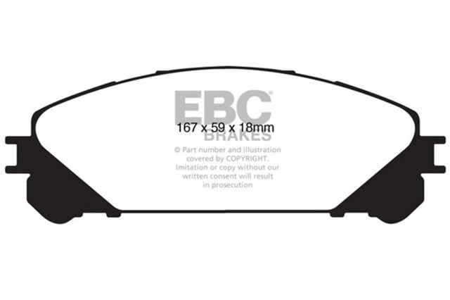 EBC 10+ Lexus RX350 3.5 (Japan) Extra Duty Front Brake Pads EBC Brake Pads - Performance  AXOPROS