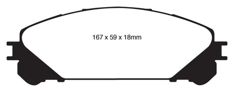 EBC 10+ Lexus RX350 3.5 (Japan) Greenstuff Front Brake Pads EBC Brake Pads - Performance  AXOPROS