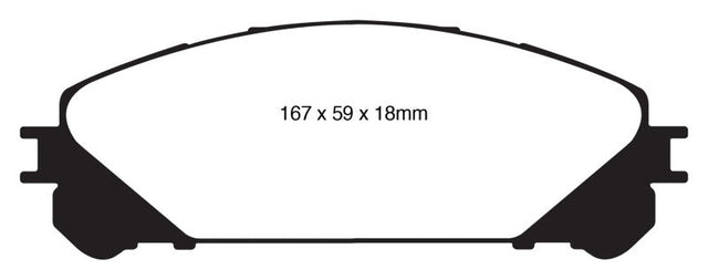 EBC 10+ Lexus RX350 3.5 (Japan) Greenstuff Front Brake Pads EBC Brake Pads - Performance  AXOPROS