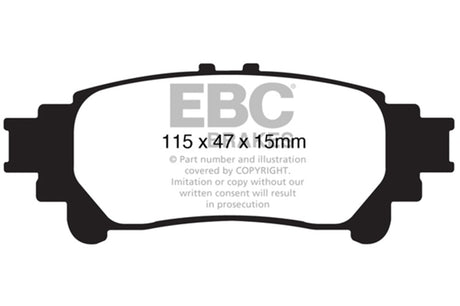 EBC 10+ Lexus RX350 3.5 (Japan) Greenstuff Rear Brake Pads EBC Brake Pads - Performance  AXOPROS