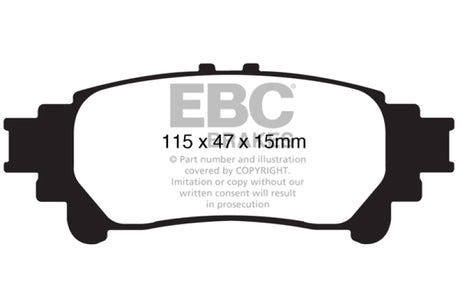 EBC 10+ Lexus RX350 3.5 (Japan) Greenstuff Rear Brake Pads EBC Brake Pads - Performance  AXOPROS