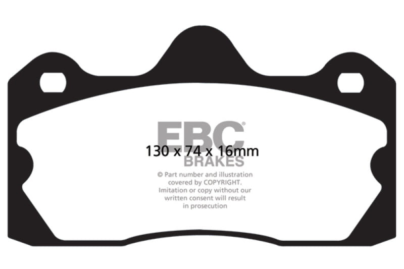 EBC 10+ Lotus Evora 3.5 Redstuff Rear Brake Pads EBC Brake Pads - Performance  AXOPROS