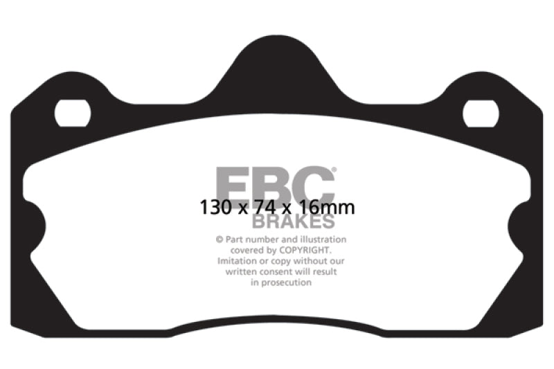 EBC 10+ Lotus Evora 3.5 Yellowstuff Rear Brake Pads EBC Brake Pads - Performance  AXOPROS
