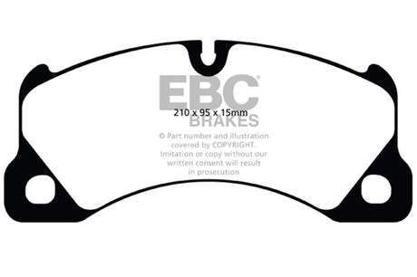 EBC 10+ Porsche Cayenne 3.0 Supercharged Hybrid Yellowstuff Front Brake Pads EBC Brake Pads - Performance  AXOPROS