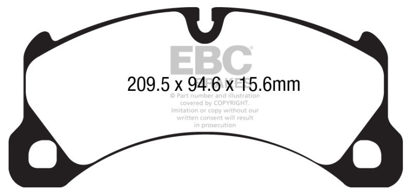 EBC 10+ Porsche Cayenne 3.6 Yellowstuff Front Brake Pads EBC Brake Pads - Performance  AXOPROS