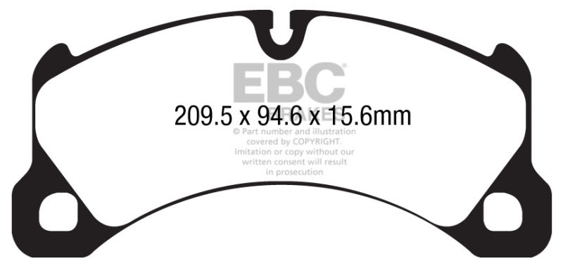 EBC 10+ Porsche Cayenne 3.6 Yellowstuff Front Brake Pads EBC Brake Pads - Performance  AXOPROS