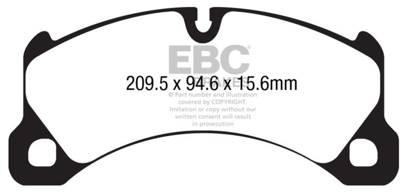 EBC 10+ Porsche Cayenne 3.6 Yellowstuff Front Brake Pads EBC Brake Pads - Performance  AXOPROS