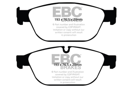 EBC 11-12 Audi A8 Quattro 3.0 Supercharged Redstuff Front Brake Pads EBC Brake Pads - Performance  AXOPROS