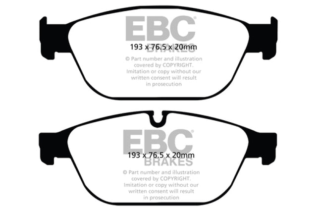 EBC 11-12 Audi A8 Quattro 3.0 Supercharged Yellowstuff Front Brake Pads EBC Brake Pads - Performance  AXOPROS