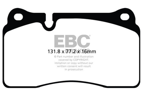 EBC 11-14 Audi TT RS 2.5 Turbo Yellowstuff Front Brake Pads EBC Brake Pads - Performance  AXOPROS
