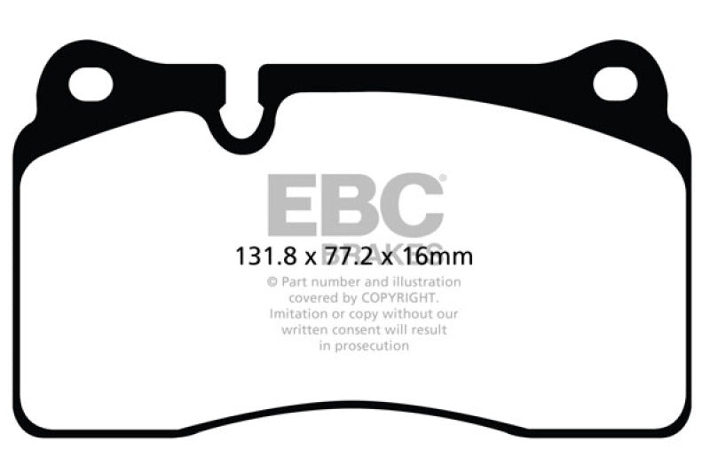 EBC 11-14 Audi TT RS 2.5 Turbo Yellowstuff Front Brake Pads EBC Brake Pads - Performance  AXOPROS